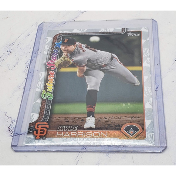 2025 Topps Series 1 Future Stars Kyle Harrison #177 Cactus Foil Giants - Picture 3 of 4